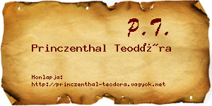 Princzenthal Teodóra névjegykártya